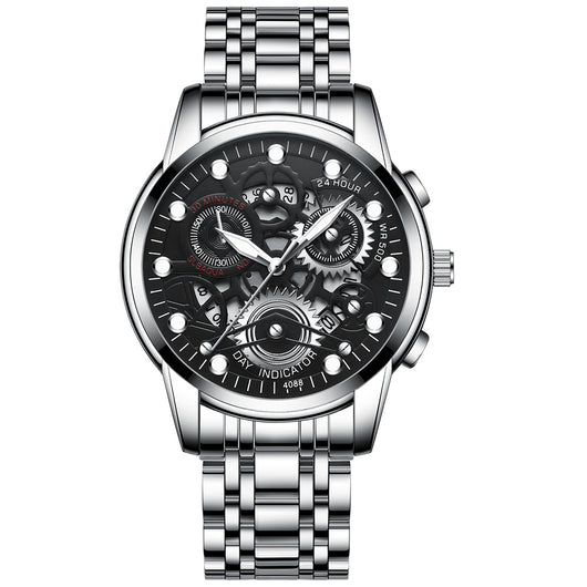 Reloj de Cuarzo Hueco para Hombre - Diseño Fashion Negro - Image 19
