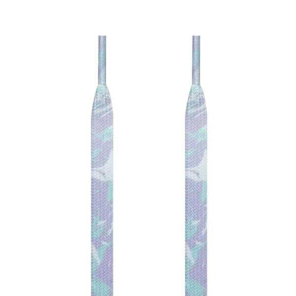 Cordones Estilo Chino Púrpura y Azul con Diseño Graffiti