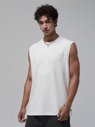 Camiseta Suelta sin Mangas para Hombre - Diseño Liso y Versátil - Image 16