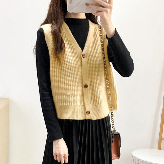 Chaleco Cardigan Tejido Suelto sin Mangas para Mujer - Image 13