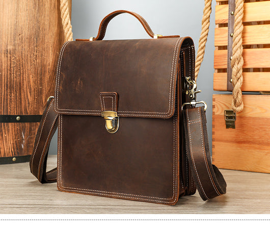 Bolsa Mensajera Vertical de Gran Capacidad con Diseño Cuadrado para Hombre - Image 6