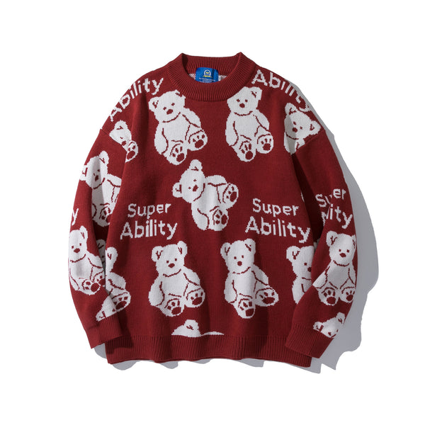 Suéter Unisex con Estampado de Osito Alfabeto - Image 9