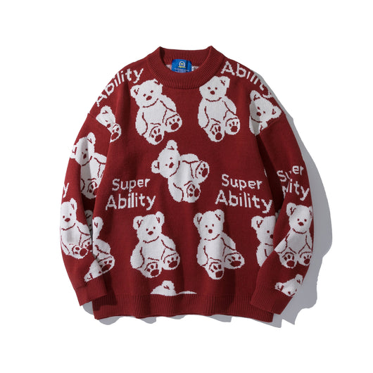 Suéter Unisex con Estampado de Osito Alfabeto - Image 9