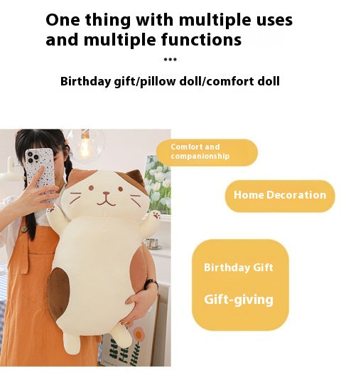 Peluche Gato de Queso Gigante - Almohada Suave para Dormir - Image 9