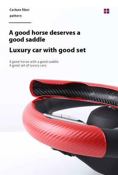 Funda para Volante de Gamuza Absorbente con Patrón Fibra de Carbono - Image 30