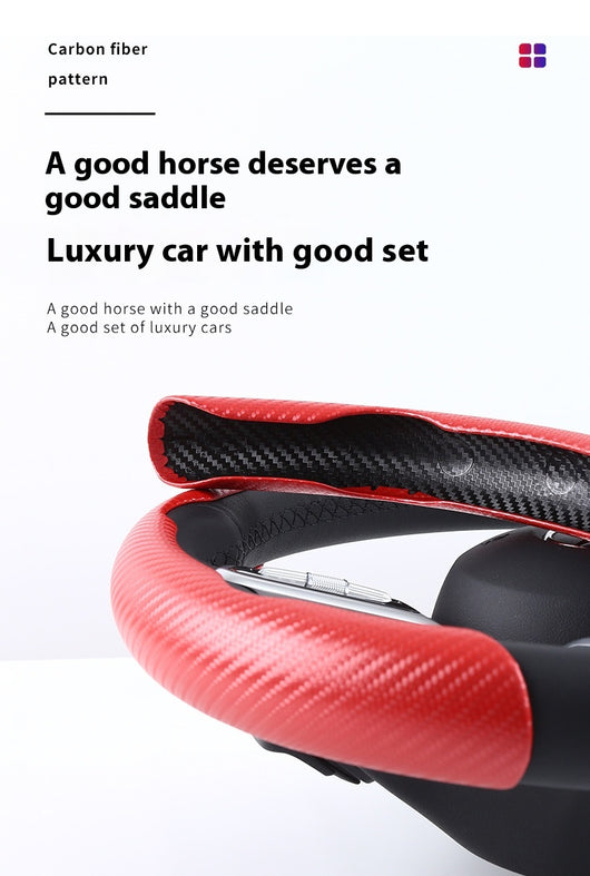 Funda para Volante de Gamuza Absorbente con Patrón Fibra de Carbono - Image 30