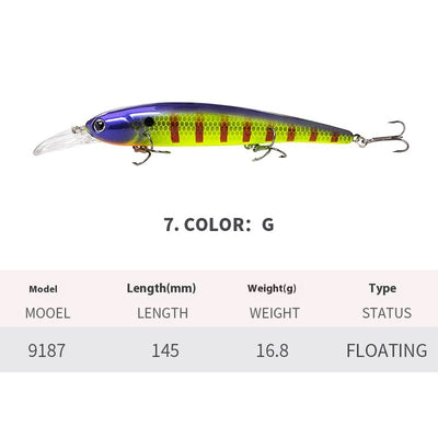 Señuelo Flotante de Lengüeta Profunda para Pesca en Agua Salada - Image 5