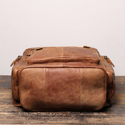 Mochila Retro de Cuero Genuino para Hombre - Image 12