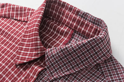 Camisa de Cuadros Patchwork para Hombre - Image 12