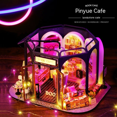 Casa de Café Cottage DIY - Maqueta de Madera Armable a Mano
