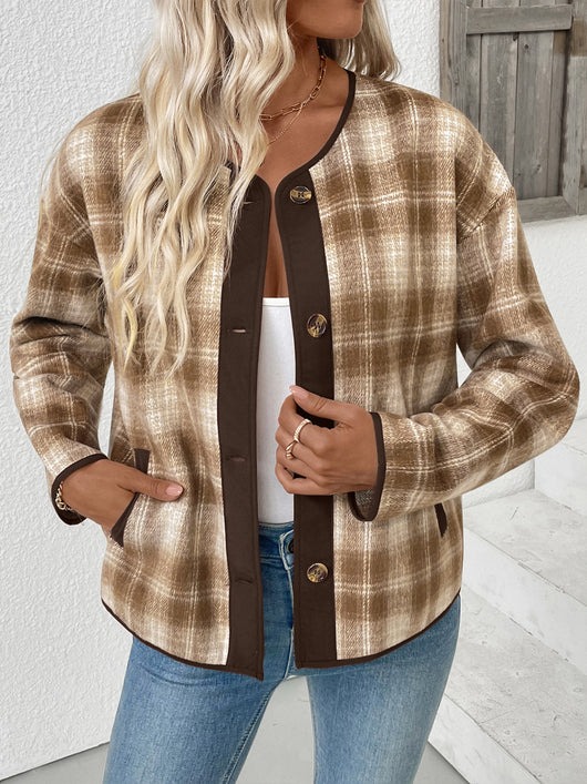 Cardigan de Cuadros para Mujer - Chaqueta Casual Versátil - Image 10