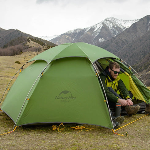 Tienda de Campaña Doble para Montaña y Camping con Protección Contra Lluvia