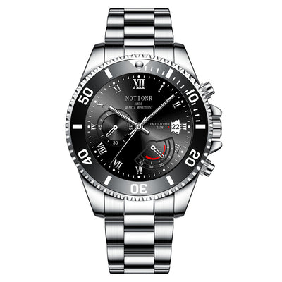 Reloj Deportivo Sumergible Verde Acero Inoxidable Calendario Luminoso Cuarzo - Image 4