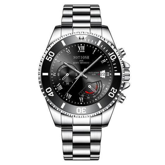Reloj Deportivo Sumergible Verde Acero Inoxidable Calendario Luminoso Cuarzo - Image 4