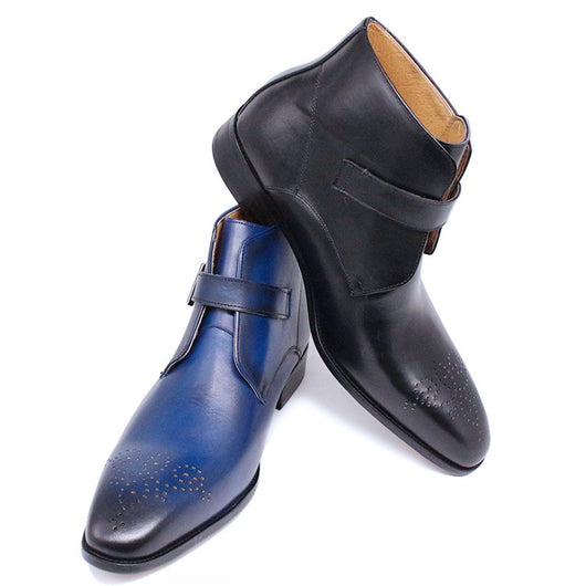 Botas Casuales de Cuero para Hombre con Punta Afilada y Suela Baja - Image 5