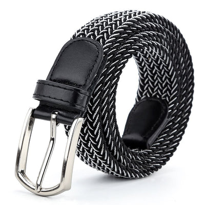 Cinturón de Cuero Tejido Elástico para Hombre - Image 15