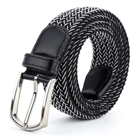 Cinturón de Cuero Tejido Elástico para Hombre - Image 15