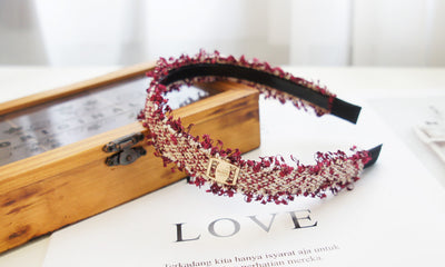 Diadema y Aro para Cabello con Borde Perforado y Cuentas - Image 24