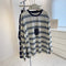 Blusa Retro a Rayas con Cuello Clásico - Suéter Holgado y Estilizador para Mujer