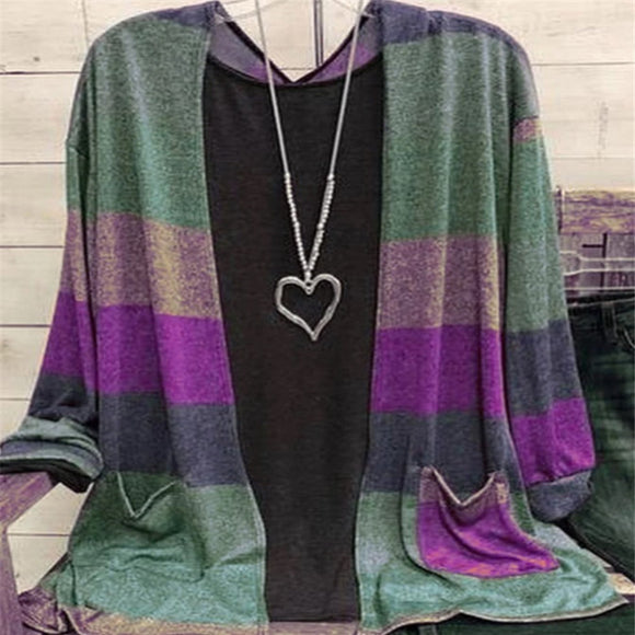 Cardigan Suelto Estampado para Mujer