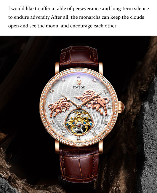 Reloj Mecánico para Hombre con Diamantes - Edición Conmemorativa Resistente al Agua - Image 10