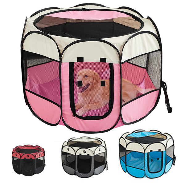 Corral Octagonal Plegable para Mascotas - Resistente al Agua