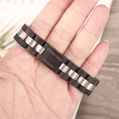 Pulsera de Madera de Sándalo con Lettering - Joya de Moda Artesanal - Image 7