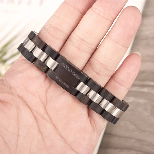 Pulsera de Madera de Sándalo con Lettering - Joya de Moda Artesanal - Image 7