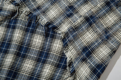 Camisa Cuadriculada Punk Suelta para Hombre - Estilo Rebelde - Image 18