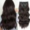 Set de 4 Extensiones de Cabello Ondulado Efecto Agua para Mujer