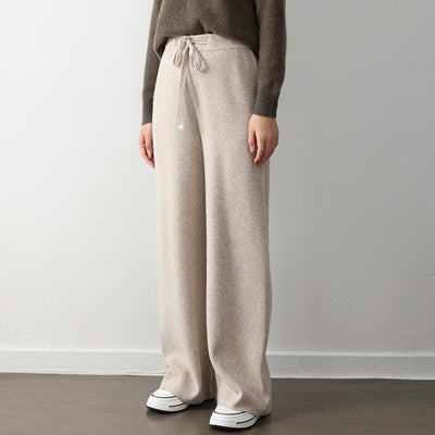 Pantalones Rectos Anchos con Cintura Elástica y Cordones - Image 7