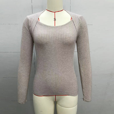 Blusa Ajustada de Punto Manga Larga para Mujer - Image 24
