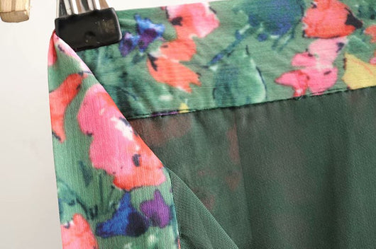 Falda Larga de Cintura Alta con Pliegues y Abertura Estilo Resort - Image 19