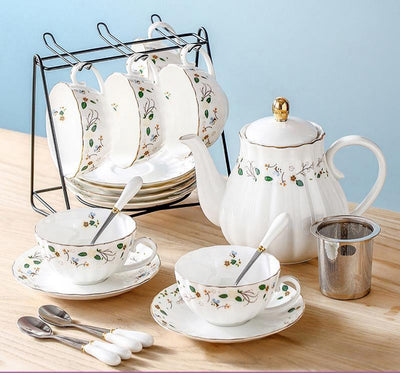 Juego de Taza Cerámica Creativa con Plato y Tetera - Image 31