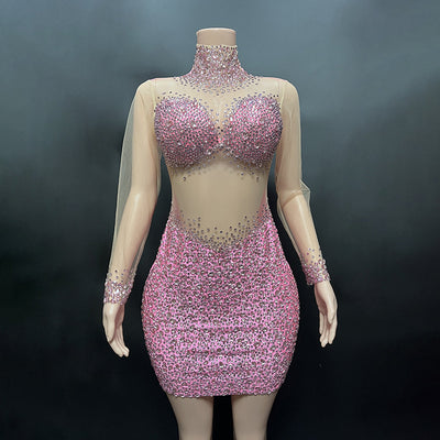 Vestido Corto Slim con Cuello Gasa y Cierre de Cremallera - Image 20