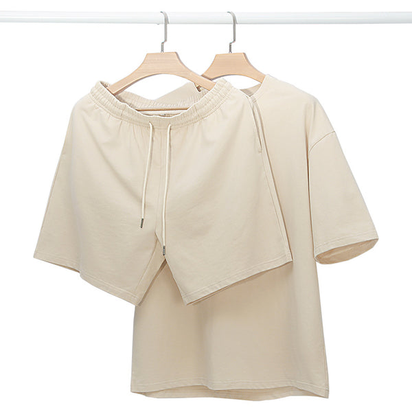 Conjunto Casual de Algodón: Playera y Shorts 2 Piezas
