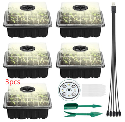 Bandeja de Germinación 12 Celdas con Lámpara LED - Image 9