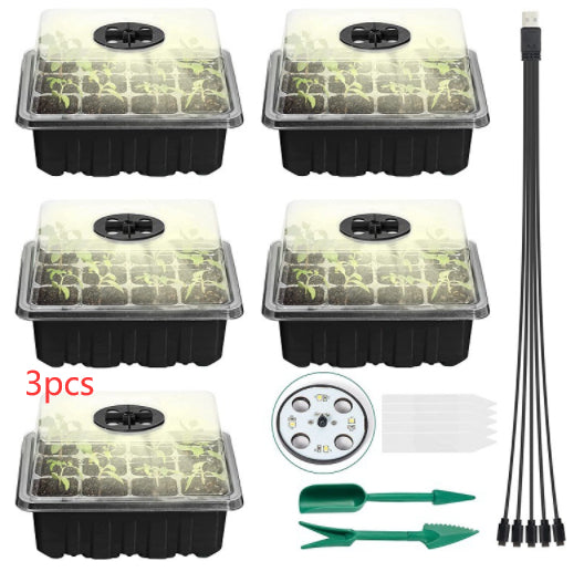 Bandeja de Germinación 12 Celdas con Lámpara LED - Image 9