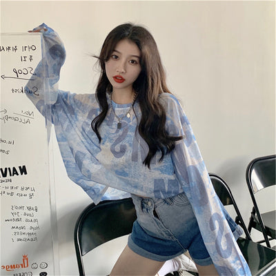 Blusa Holgada de Manga Larga con Protección Solar UV - Image 12
