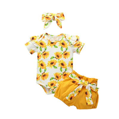 Conjunto para Bebé Niña Estampado Girasol Manga Corta - Image 5