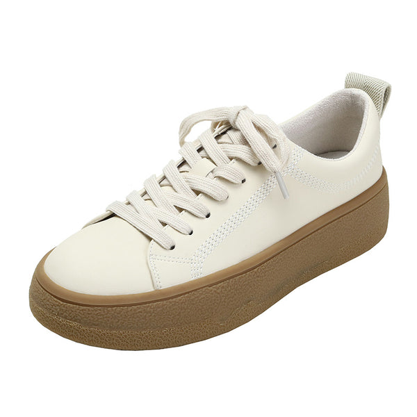 Tenis Blancos de Cuero para Mujer - Diseño Versátil y Elegante