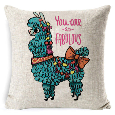 Funda de Cojín Cuadrada con Estampado de Alpaca - Image 7