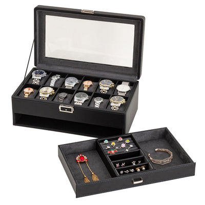 Caja de Almacenamiento para Relojes de Lujo con Patrón de Lichi - 3, 6 o 12 Compartimentos - Image 62