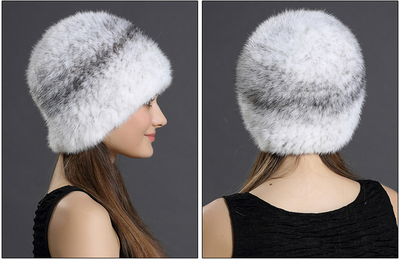 Gorro de Piel de Visón para Mujer - Calidez Elegante en Otoño e Invierno - Image 14
