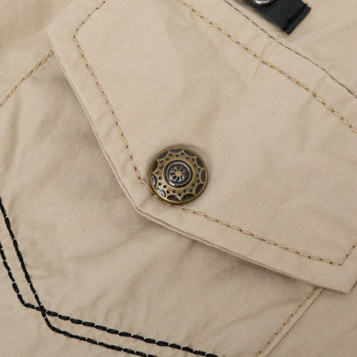 Camisa Casual Monocromática de Manga Corta para Hombre - Image 8