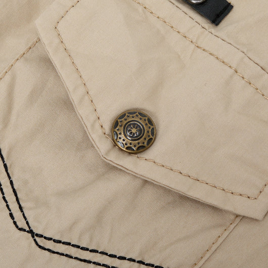 Camisa Casual Monocromática de Manga Corta para Hombre - Image 8