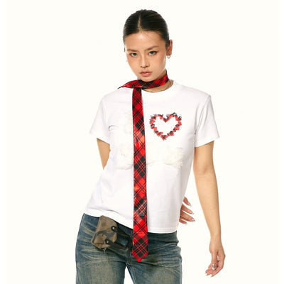 Blusa Casual de Algodón con Bordado de Amor - Image 5