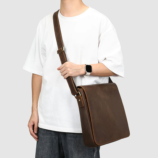 Bolsa Crossbody de Cuero Premium para Hombre - Diseño Versátil y Elegante - Image 9