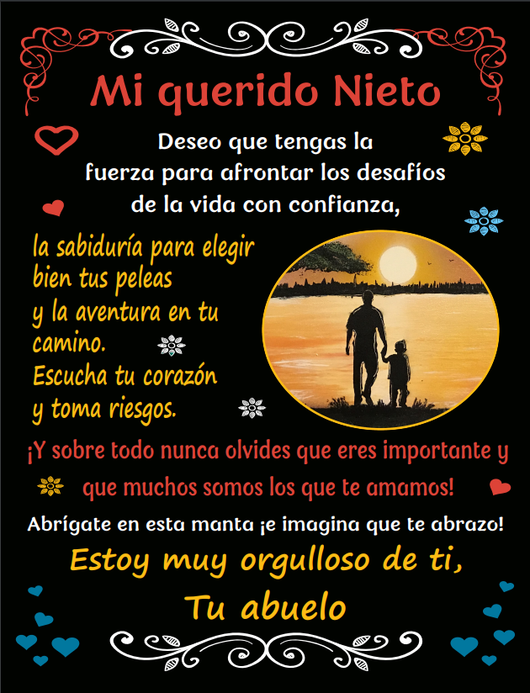 Manta Franela Temática de Sobres y Cartas con Diseño Infantil - Image 14