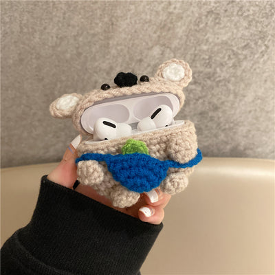 Mochila Tejida Artesanal con Diseño Koala y Funda para Auriculares - Image 9